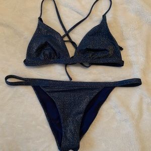 navy blue glitter bikini!